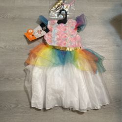 Light Up Rainbow Unicorn Halloween Costume Dress with Headpiece from Hyde & EEK! Boutique 4T-5T