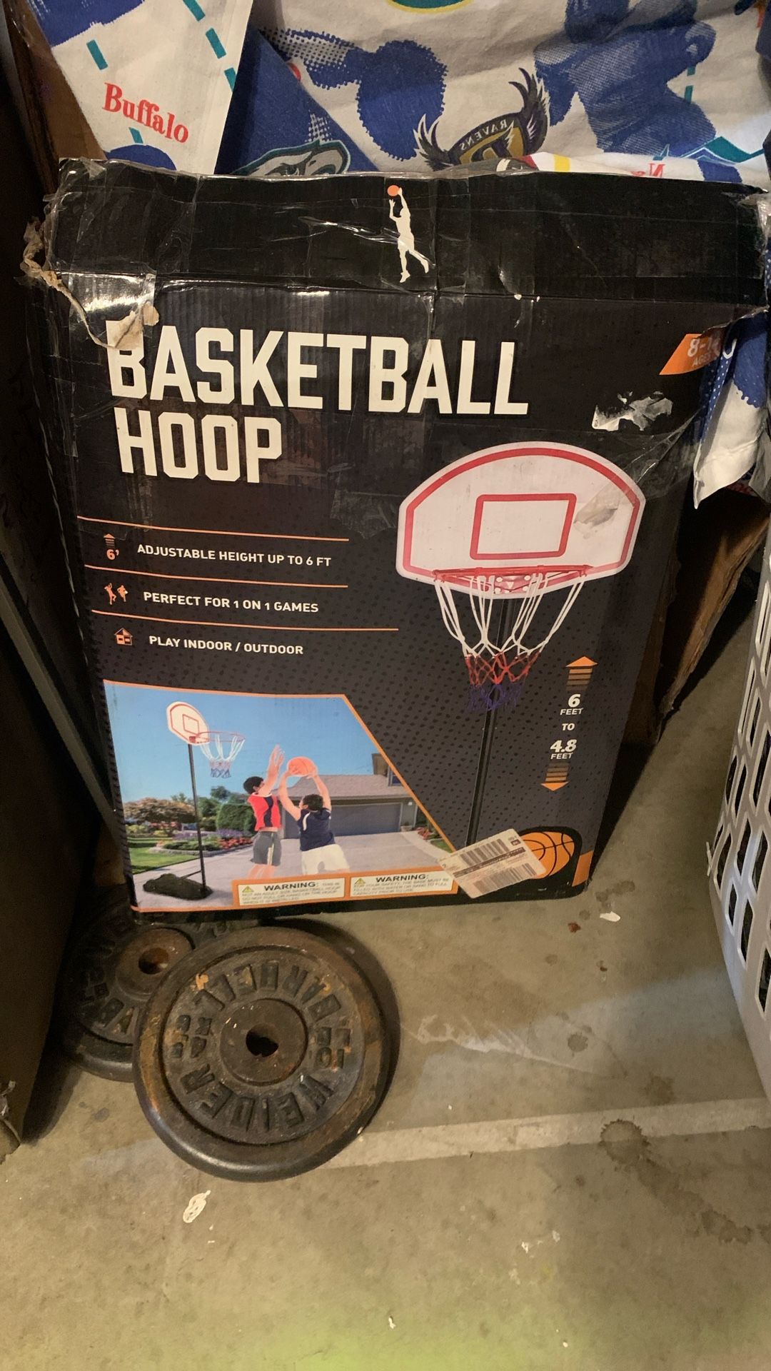 Ages 8-12 Outdoor Basketball Adjustable hoop