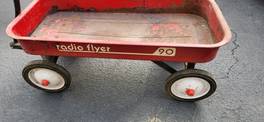 Little Red Radio Flyer Wagon Vintage