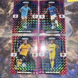 Assorted Pink Refractors Panini Prizm Soccer Cards