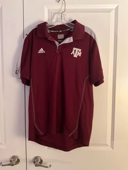 Men’s adidas Maroon and Gray Texas A&M Performance Polo size medium