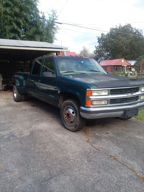 1997 chevy 3500, with trailer and mower