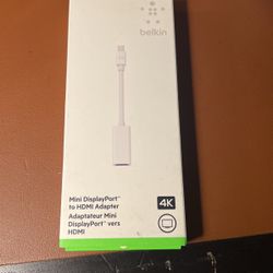 BELKIN MINI PORT D'AFFICHAGE VERS CÂBLE ADAPTATEUR HDMI BLANC 4K HDTV