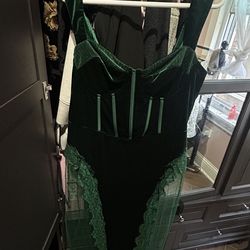 Green Sexy dress