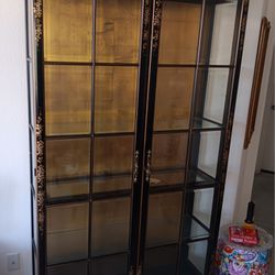VINTAGE UNION NATIONAL CHINOISERIE CHINA CABINET HUTCH