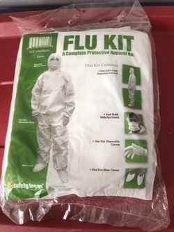 Flu kit, complete protective apparel kit, by safety toggs, size medium