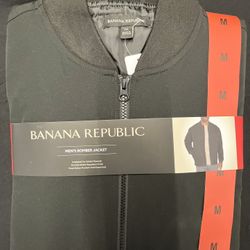 Men Banana Republic Bomber Jacket Olive And Black