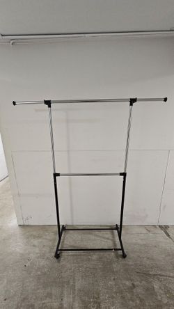 Adjustable Double Rod Garment Rack