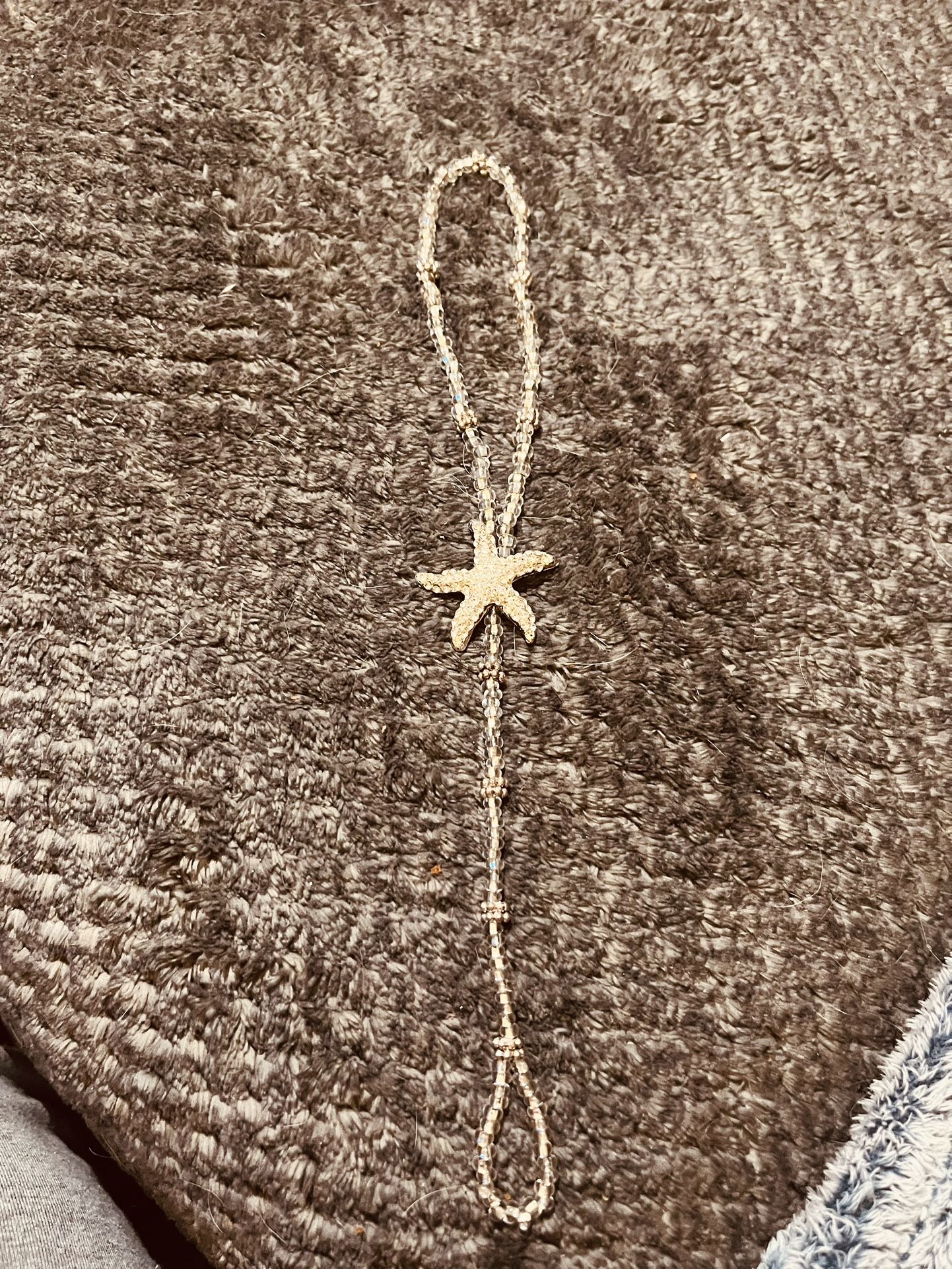 Starfish rhinestone toe and anklet