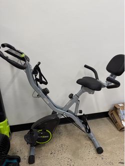 Foldable Exercise Bike Stationary Bikes for Home, 5 IN 1 Indoor Workout Bike, Cycling Bike with 16-Level Quiet Magnetic Resistance, 6.6 LBS Flywheel a