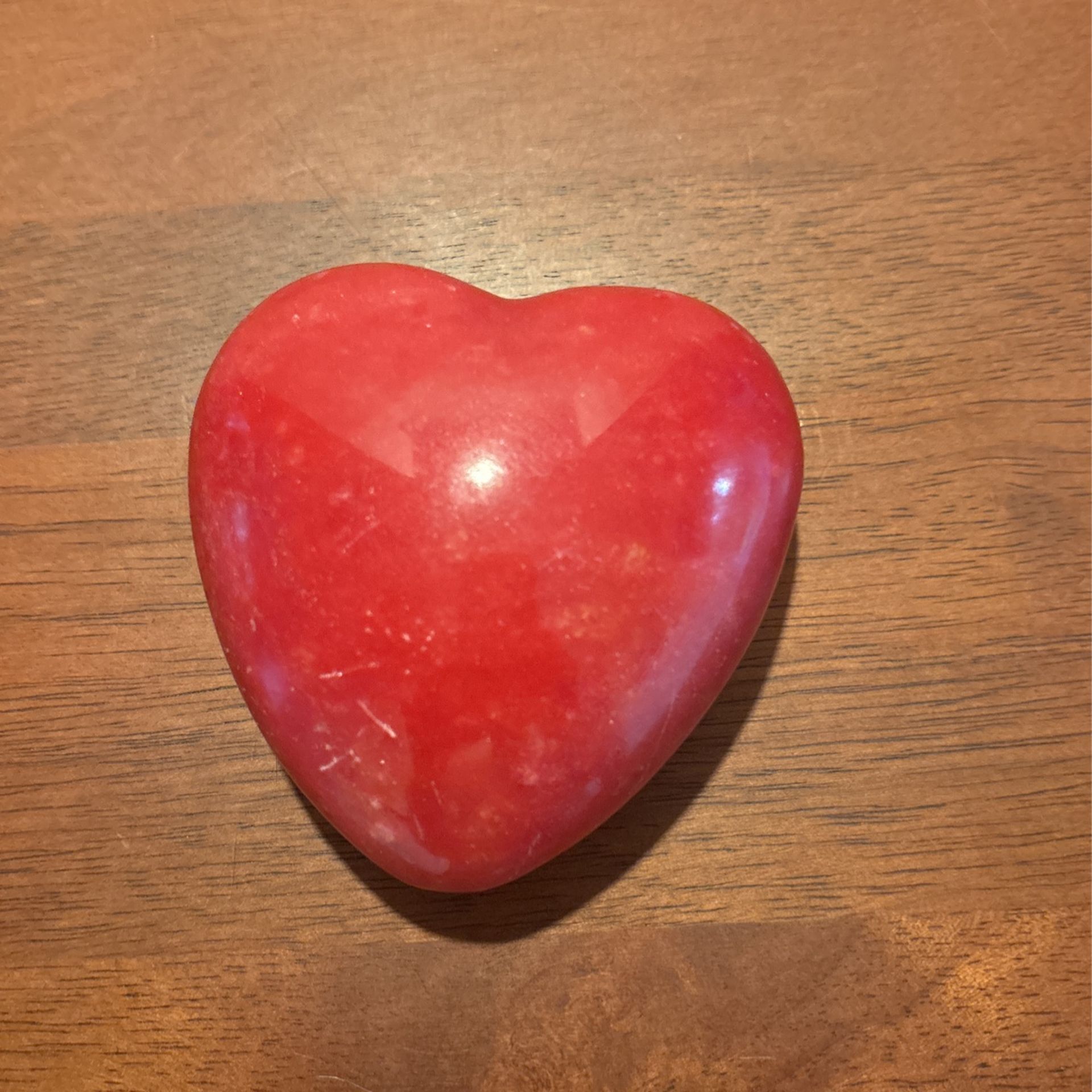 Heart Shaped Stone Paperweight 4“ X 4“. L2