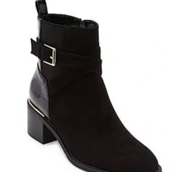 Liz Claiborne Womens Ellings Block Heel Booties

