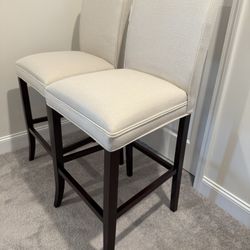 (2) High Top Tufted Chairs