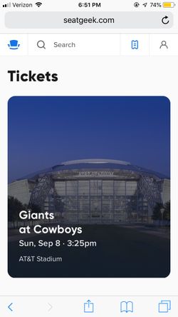 Dallas Cowboys Tickets vs Giants