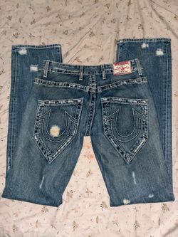 True Religion Distress Vintage Denim Jeans