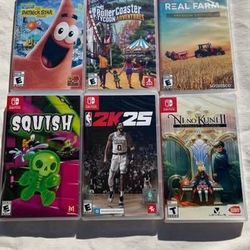 Nintendo Switch Family & Casual Lot – 6 Sealed Games (SpongeBob, Rollercoaster Tycoon, More!)