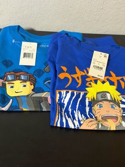 Kids Graphic T-Shirts Bundle Size S – Naruto & Gaming