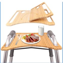 Walker Tray for Folding Walker, Tray for Walker for Seniors Detachable with Cup Holder, Foldable Walker Accessories for Elderly,Tray Table Fits Most S