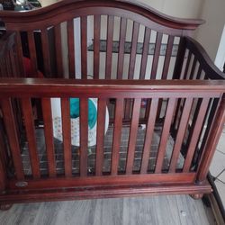 Real Wood Baby Crib For Sale $80 Or Best Offer 
