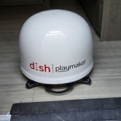 RV Dish, Receiver, And Tripod Stand And Cable