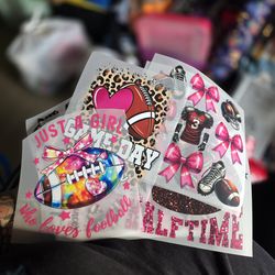 Football Mom Cheerleader Mom vinyl DTF transfers Prints for DIY