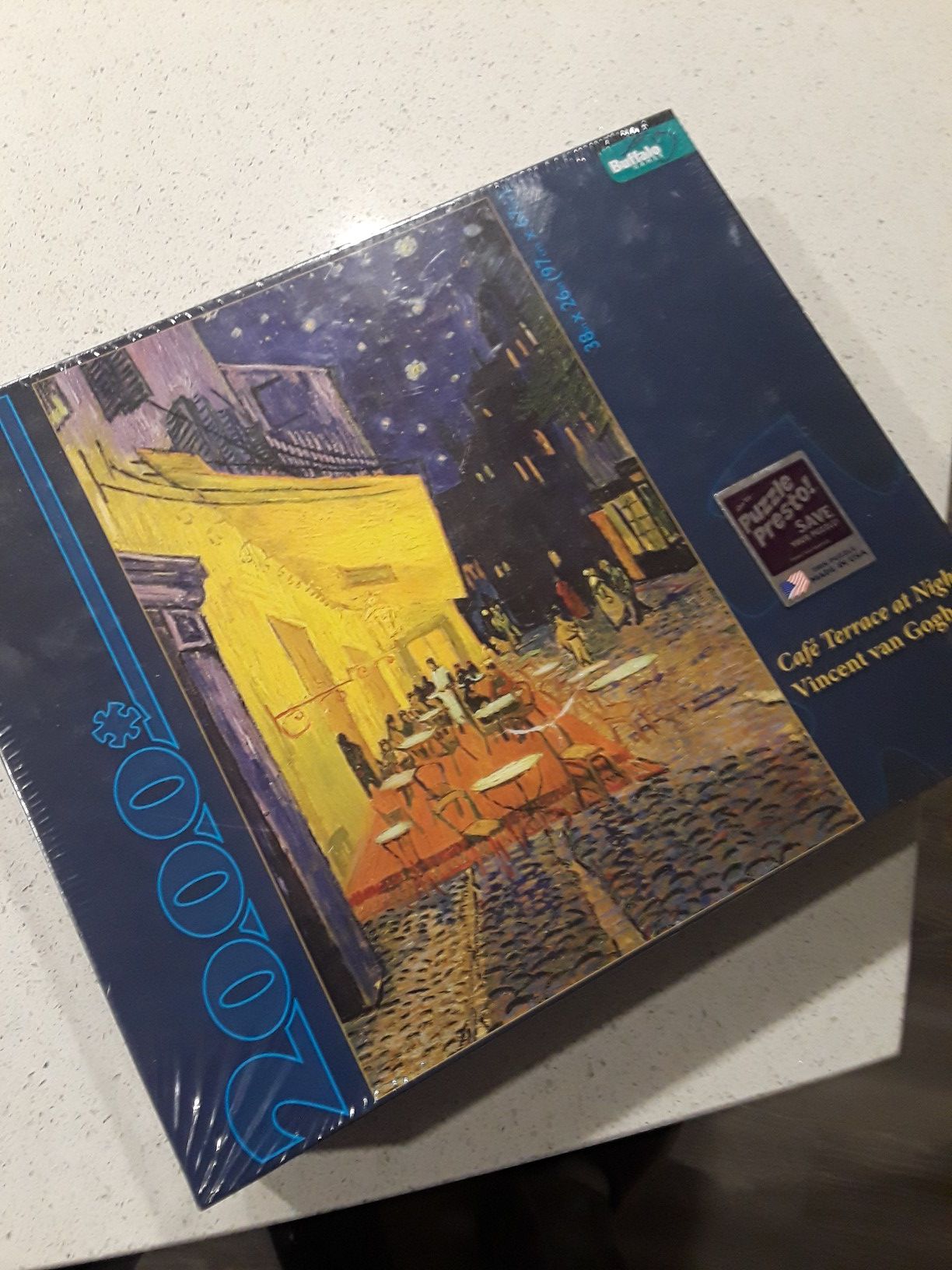 Vincent Van Gogh Cafe Terrace At Night 2000 Piece Jigsaw Puzzle by Buffalo Games