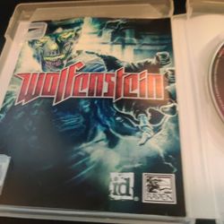 Wolfenstein PS3 with manual 