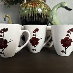 Cuisinart Crimson Bloom Stoneware Coffee Mug 