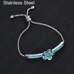 Stainless Steel Bracelet With Crystal Stone
