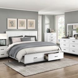 4-PCS Queen Size Bedroom Set In Offer ❤️ 
