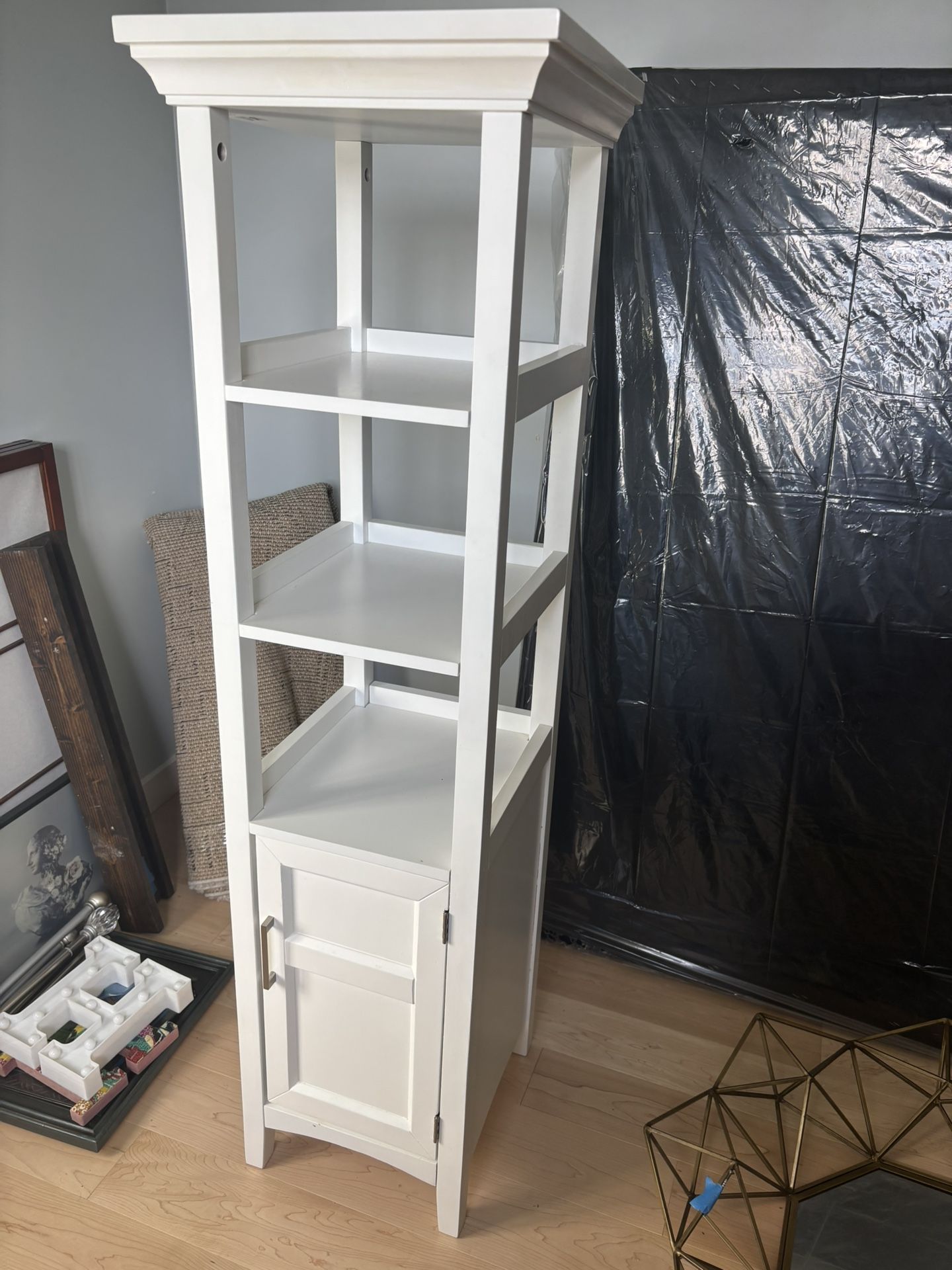 Open Shelf Tall Cabinet