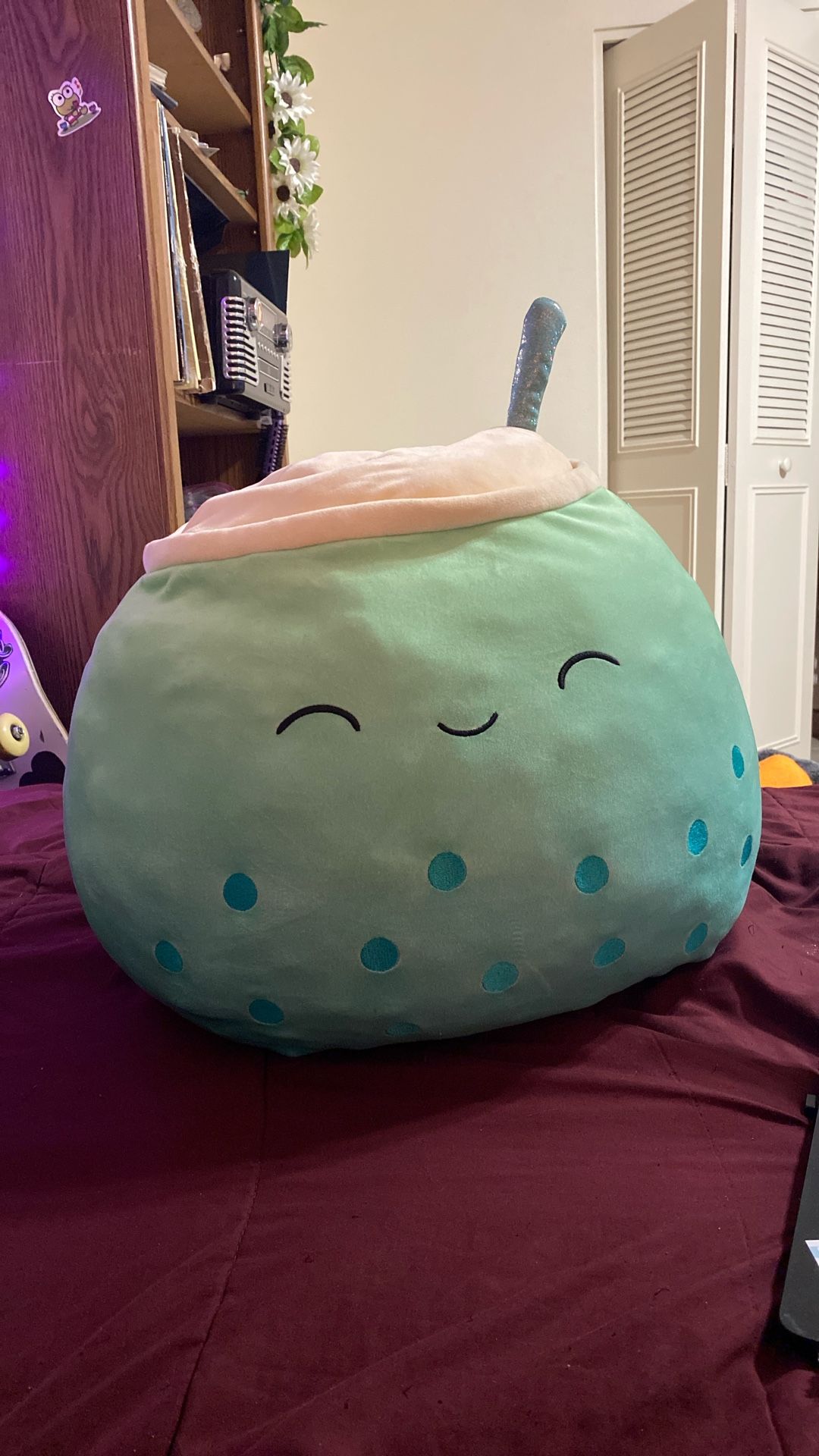 Teal Boba Tea Plush Squishmallow
