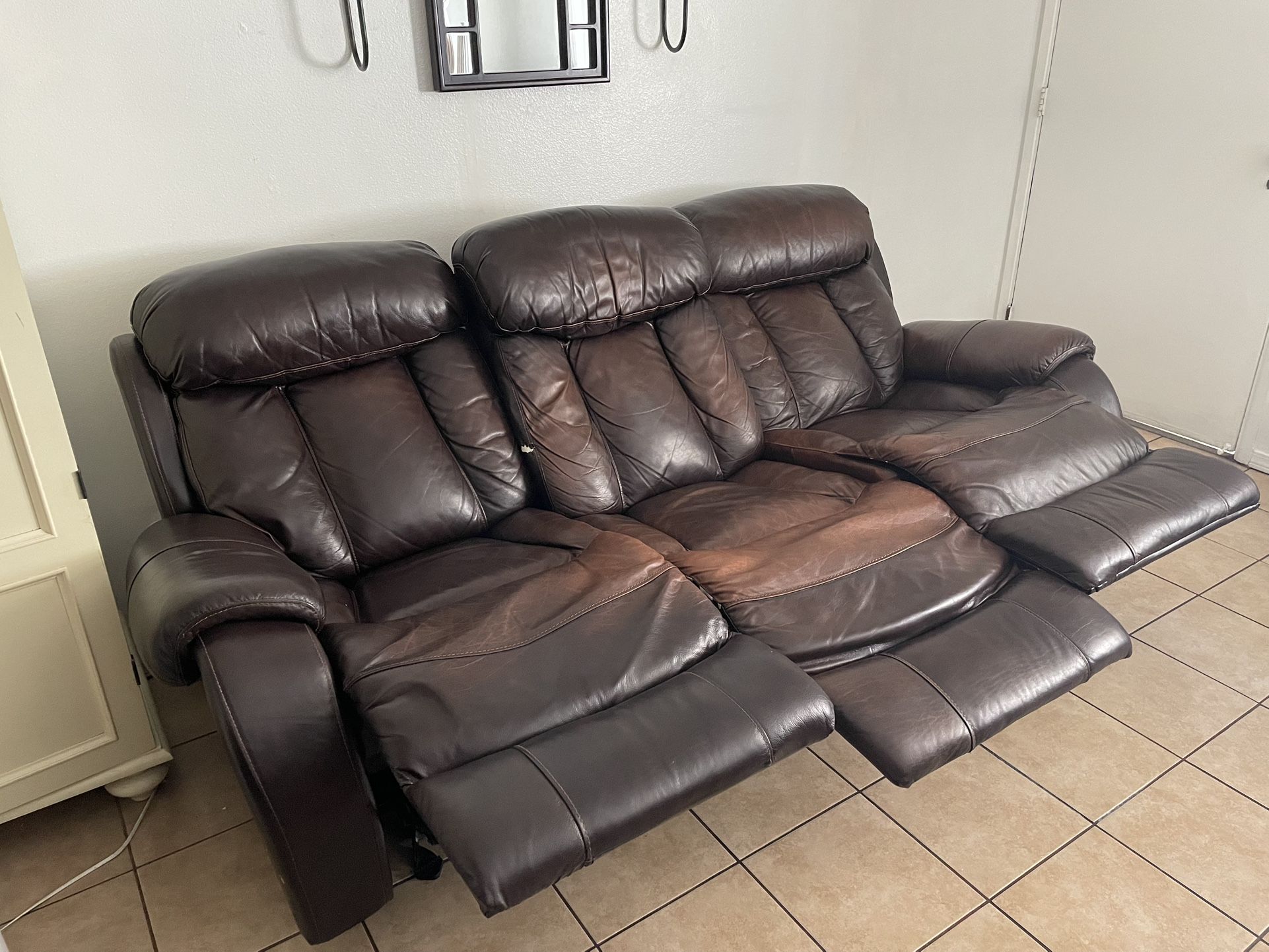 Recliner Leather Couch