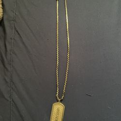 Versace Men's Medusa Dog Tag Pendant Necklace 