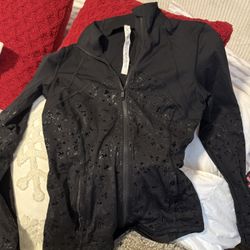 Lulu Lemon Black Camo Jacket Size 8 