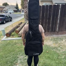 Bass Guitar Zip Up Case With Backpack Straps