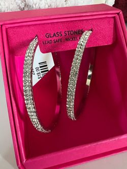 New Rhinestone hoop earrings