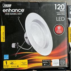 Feit Electric 5-6 in Enhance Bright White Almunium LED Dimmable Recessed Downlight