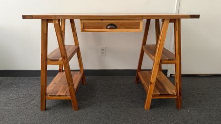 Craftsman Desk Natural Wood
