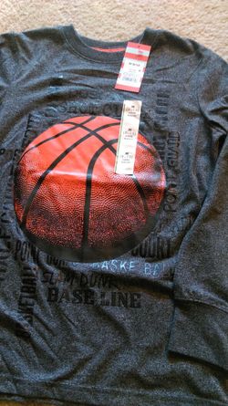 New with tags boys long sleeve gray basketball shirt