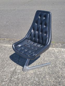 Chromcraft Black  Star Trek Chair Mcm