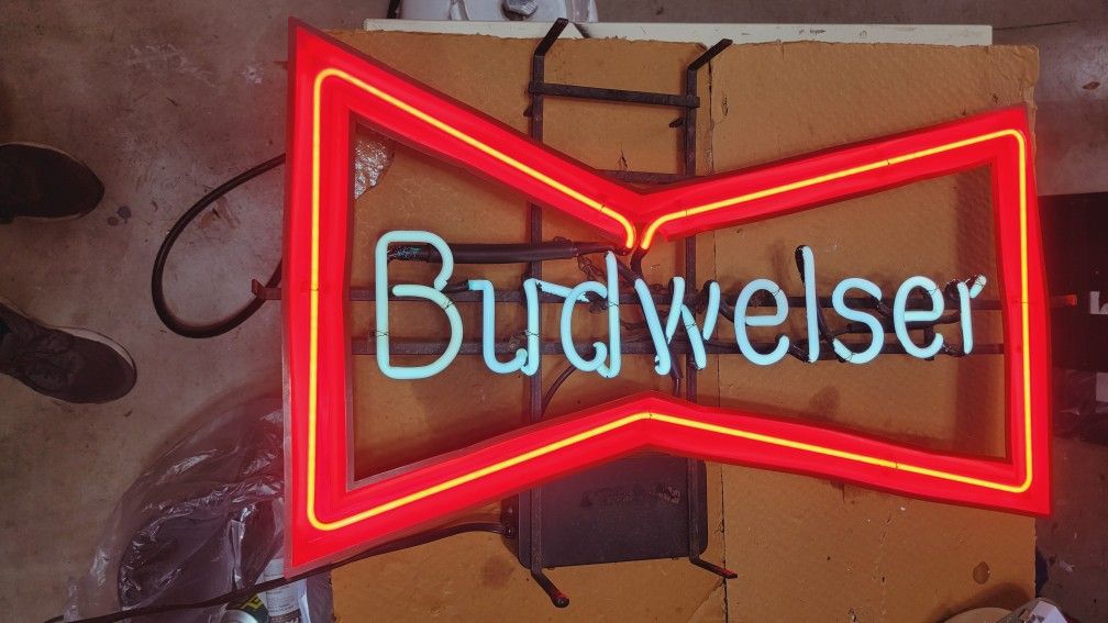 Vintage Budweiser Neon Sign