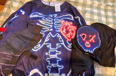 Fortnite Skull Trooper Kids Costume Set Size L