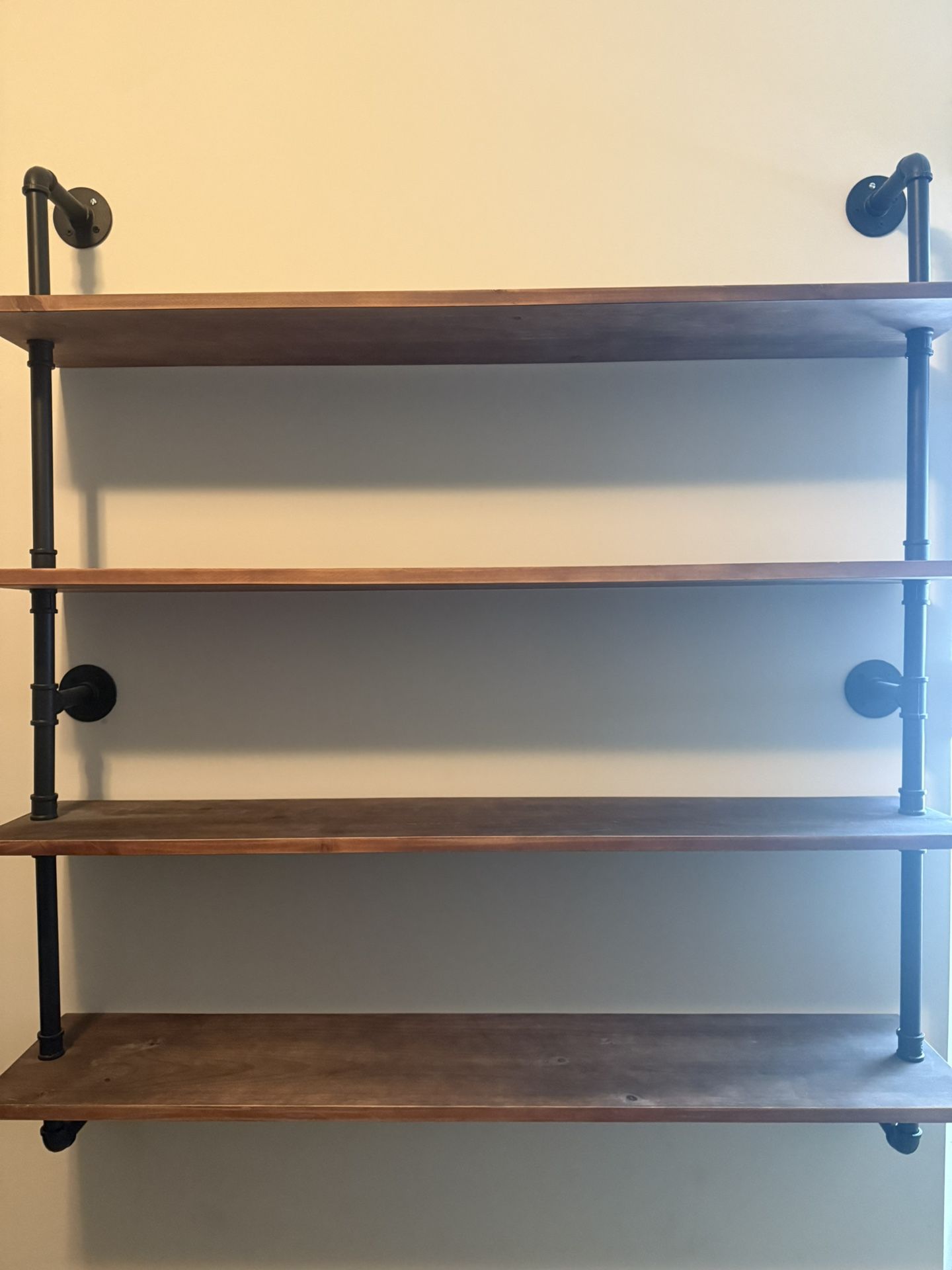 4 Tier 48 in Floating Industrial Bookshelf