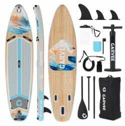 ✨️Brand new ✨️Garvee Inflatable Stand Up Paddle Board Woodgrain