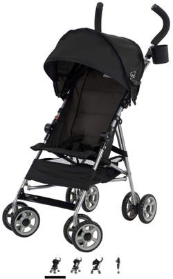 Kolcraft Cloud Lightweight Umbrella Stroller with Large Sun Canopy, Black