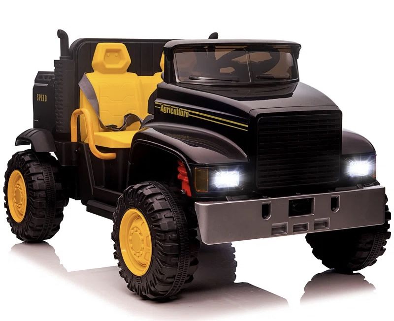 ⚫️🟡 !!BRAND NEW 24VOLT Electric Kids Ride On car 2 Seater With REMOTE CONTROL Big Rig with Bluetooth and detachable Tailgate