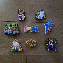 Lot Of 8 Lisa Frank Shoe Charms 