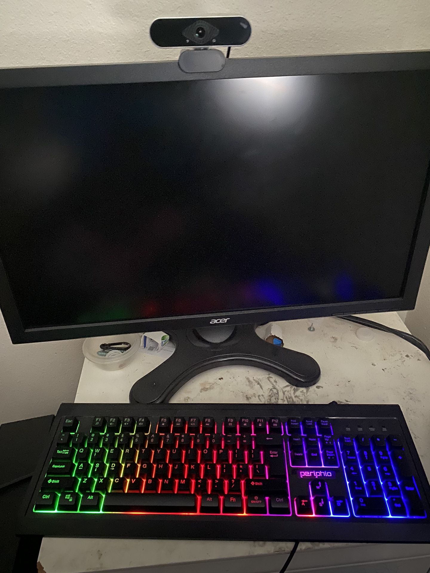 Hp Monitor & Computer With Camera
