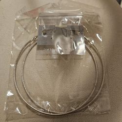 Large Silver Hoops